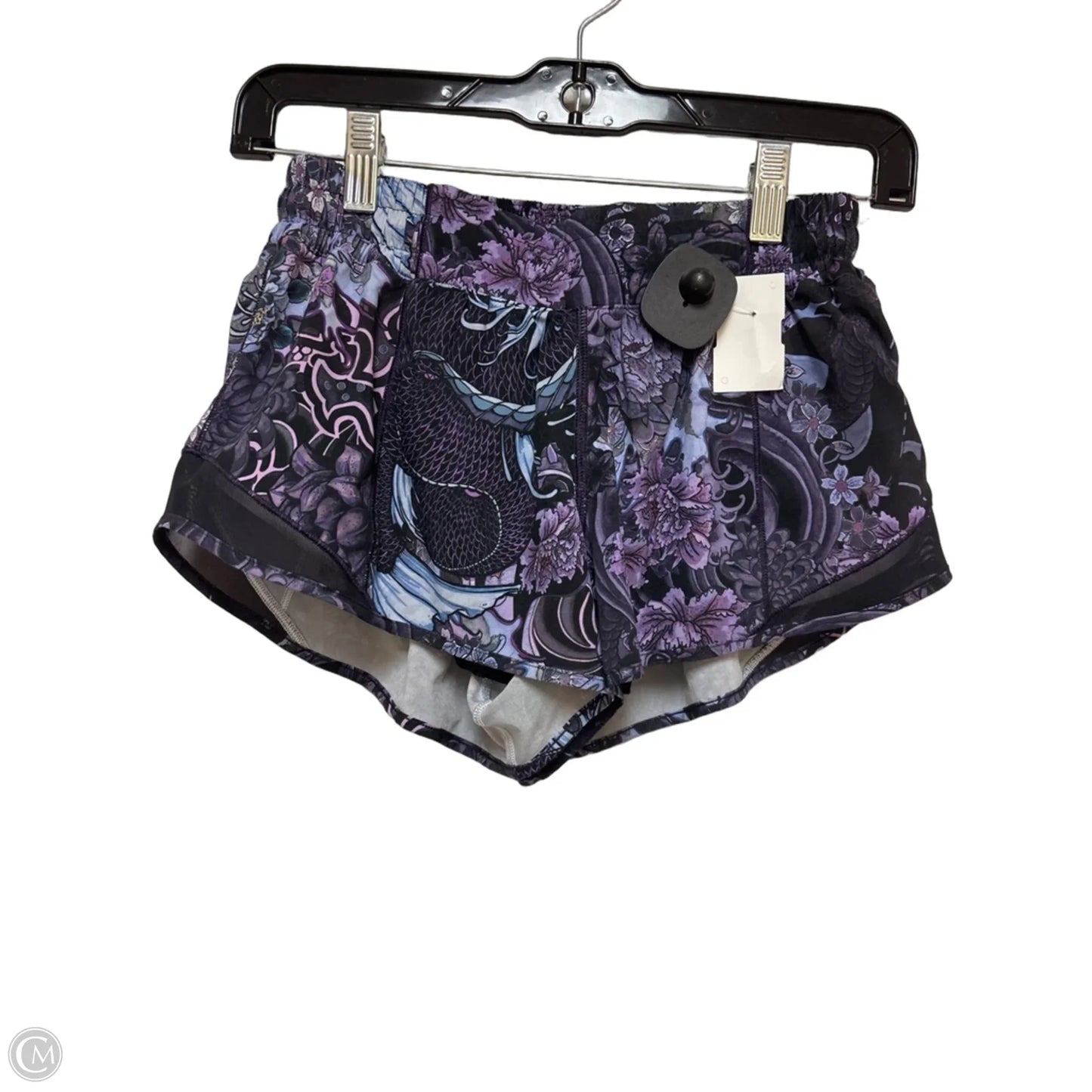 Athletic Shorts By Lululemon In Paisley Print, Size: 6