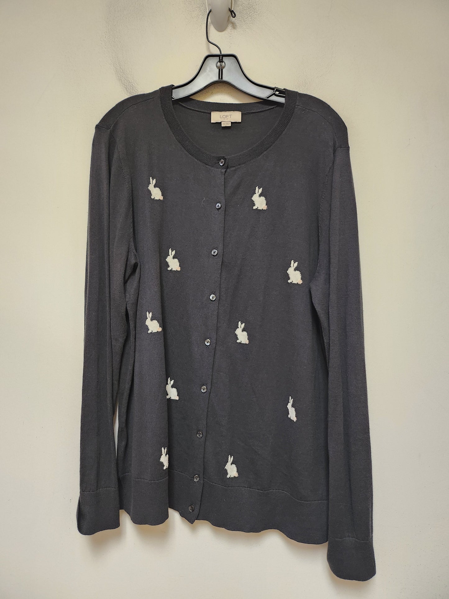 Cardigan By Loft In Grey, Size: Xl