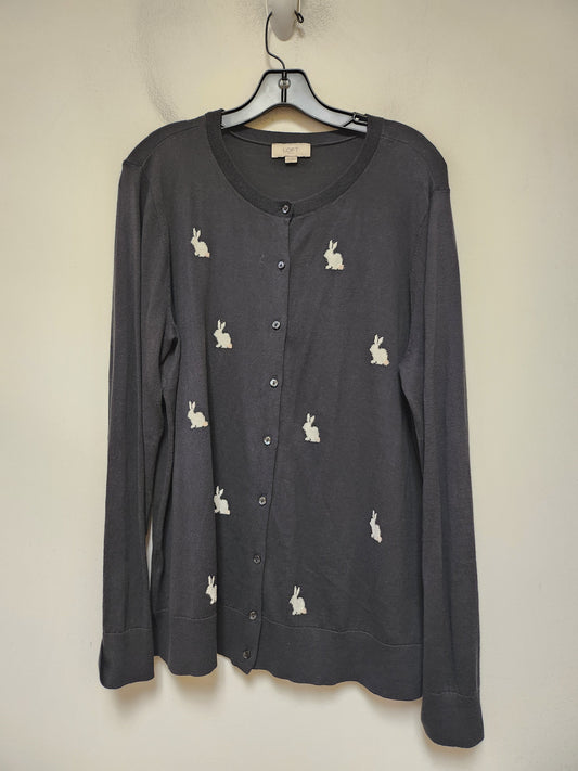 Cardigan By Loft In Grey, Size: Xl