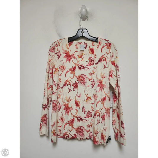 Top Long Sleeve Basic By Chicos In Floral Print, Size: S