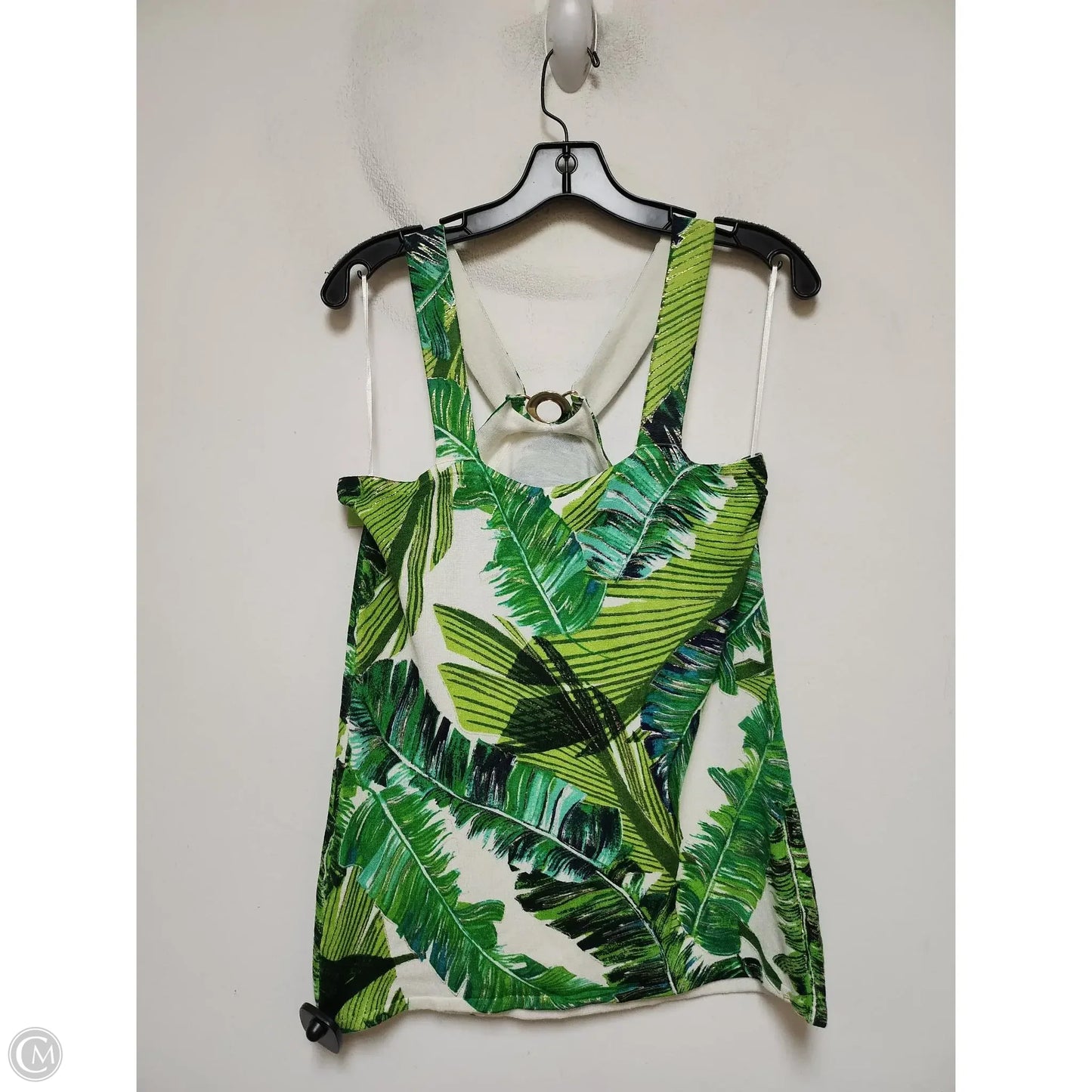 Top Sleeveless By Cache In Tropical Print, Size: L