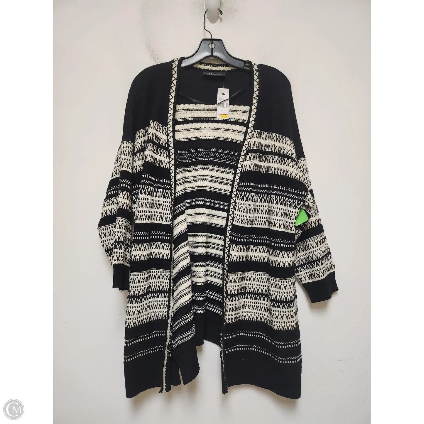 Cardigan By Lane Bryant In Black & Tan, Size: 2x