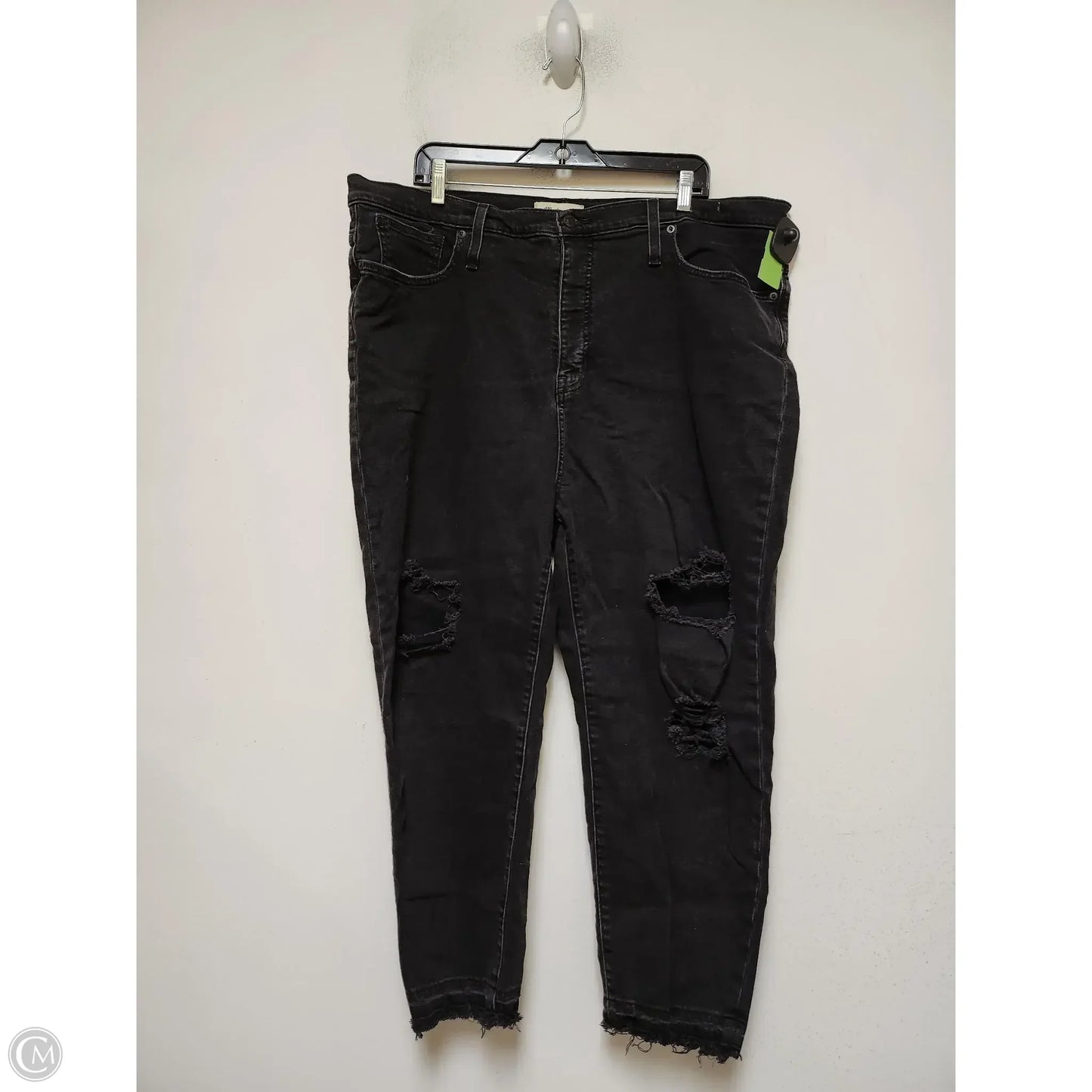 Jeans Skinny By Madewell In Black, Size: 14
