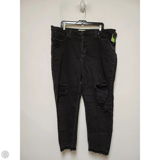 Jeans Skinny By Madewell In Black, Size: 14