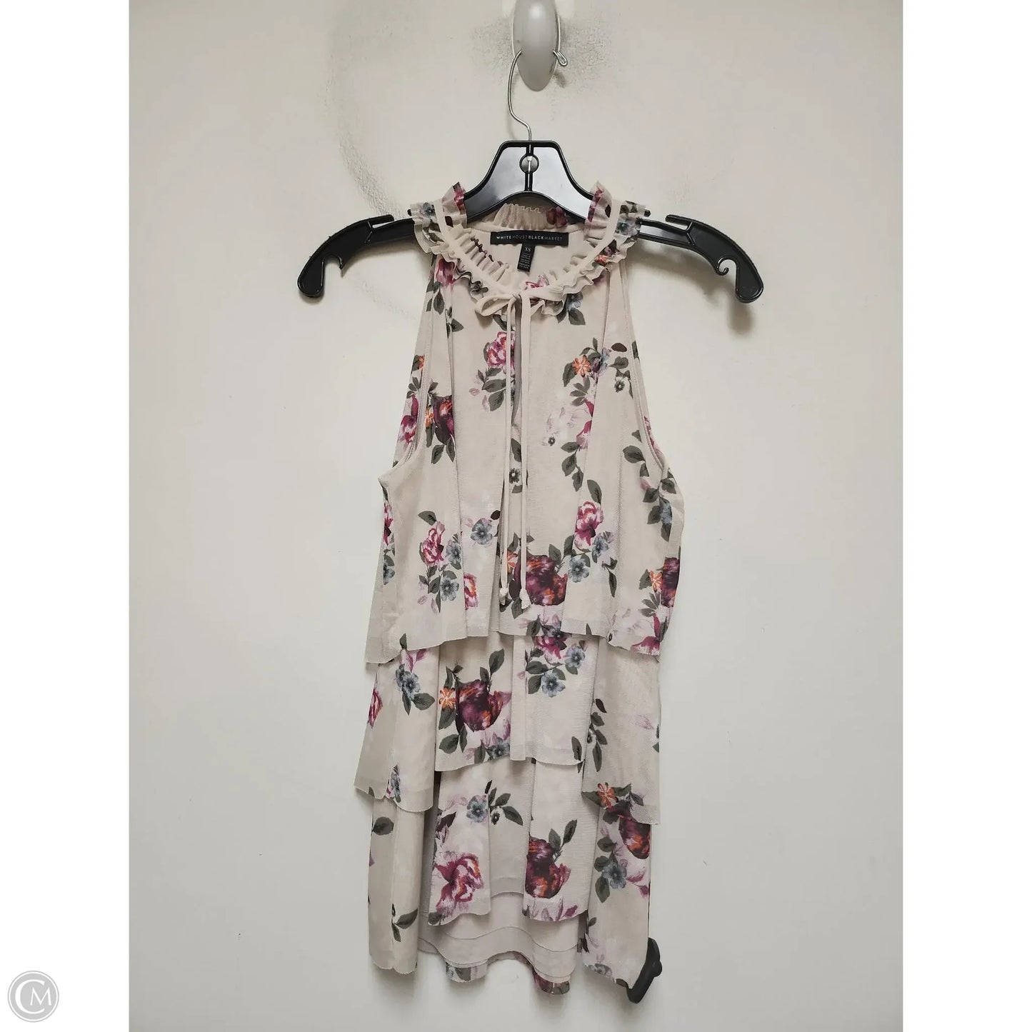 Top Sleeveless By White House Black Market In Floral Print, Size: Xs