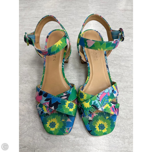 Sandals Heels Block By Talbots In Multi-colored, Size: 6