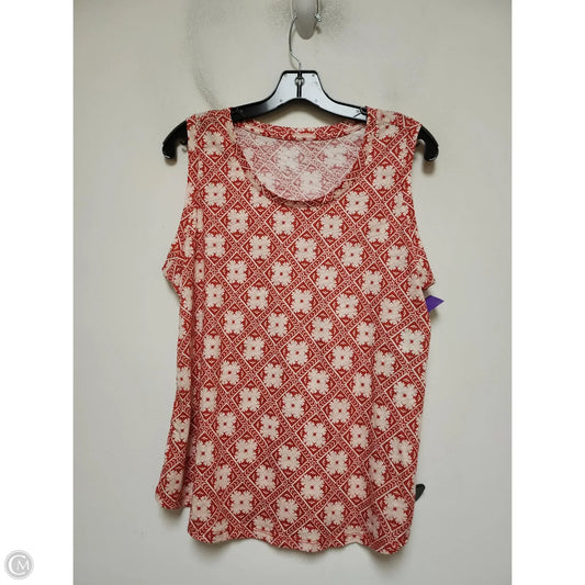 Top Sleeveless Basic By Clothes Mentor In Pink & Red, Size: L