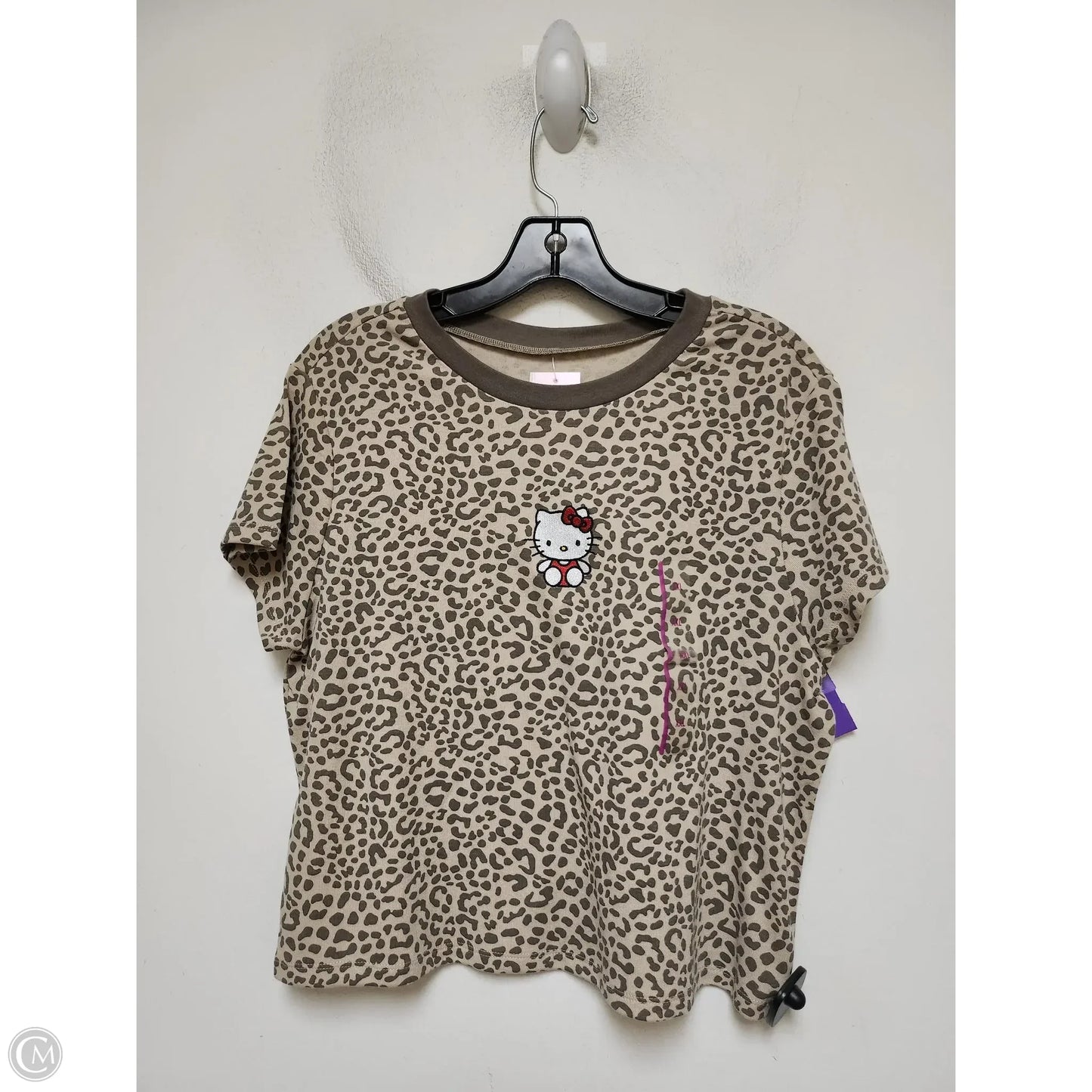 Top Short Sleeve Basic By Clothes Mentor In Animal Print, Size: Xxl