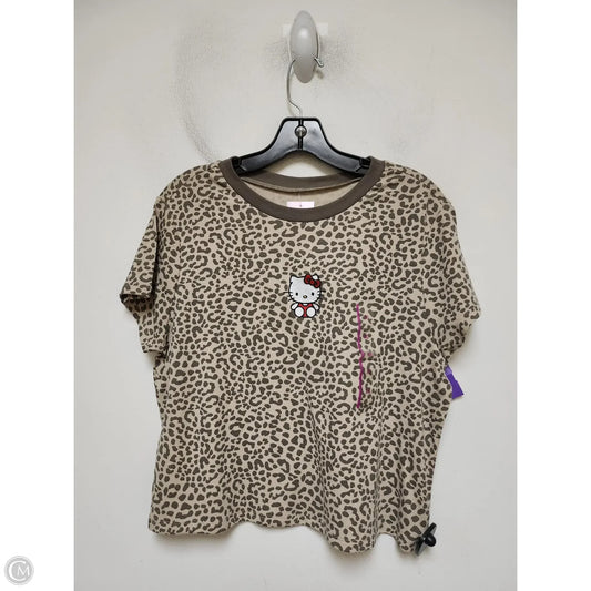 Top Short Sleeve Basic By Clothes Mentor In Animal Print, Size: Xxl