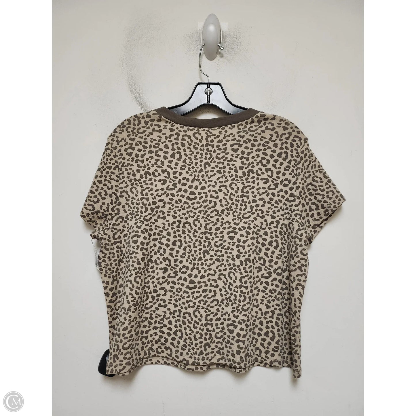 Top Short Sleeve Basic By Clothes Mentor In Animal Print, Size: Xxl