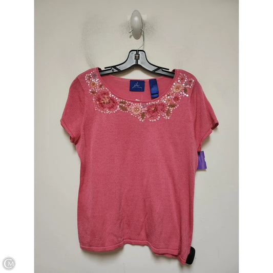 Top Short Sleeve By J H Collectibles In Pink, Size: M