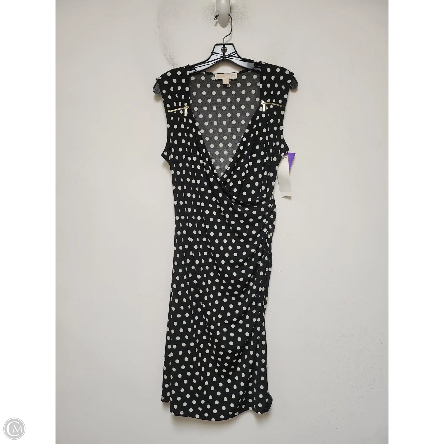 Dress Casual Short By Michael By Michael Kors In Polkadot Pattern, Size: M