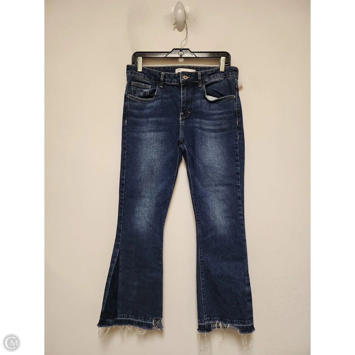 Jeans Boot Cut By Zara In Blue Denim, Size: 8