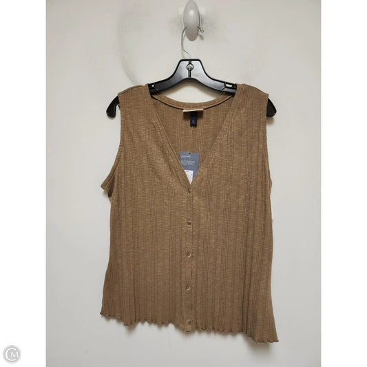 Top Sleeveless By Universal Thread In Brown, Size: Xxl