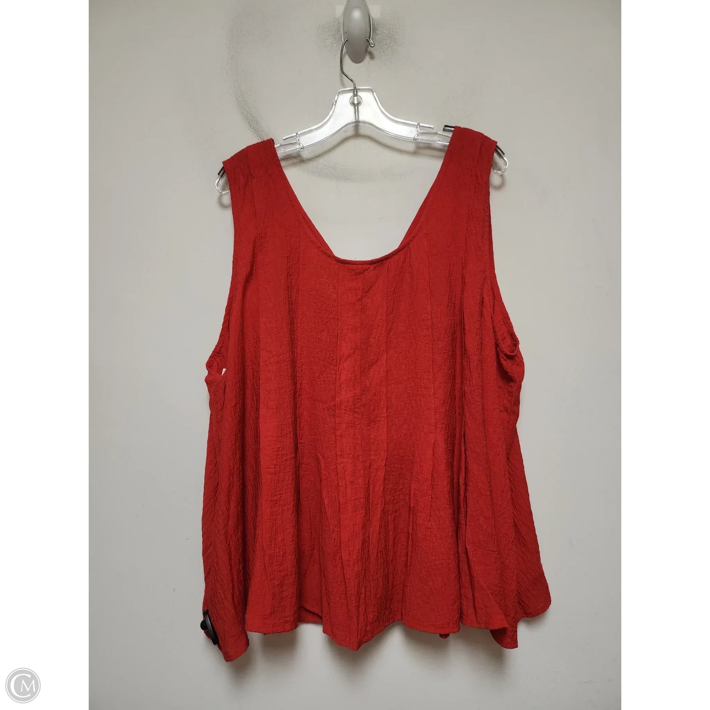 Top Sleeveless By Ava & Viv In Red, Size: 3x