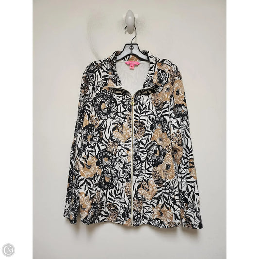 Jacket Designer By Lilly Pulitzer In Black & Tan, Size: Xxl