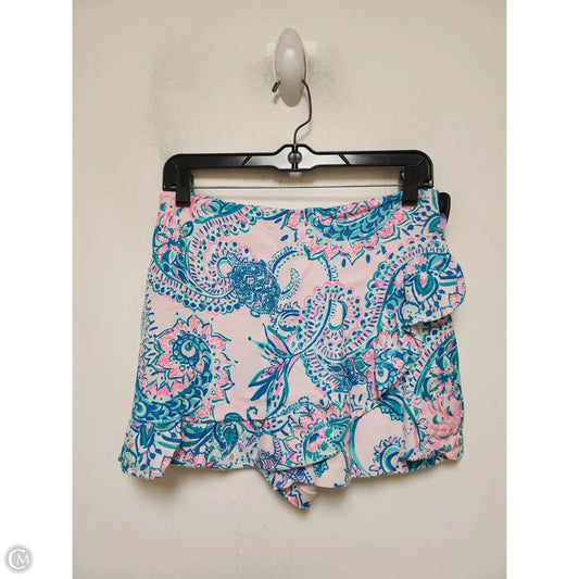 Skort Designer By Lilly Pulitzer In Blue & Pink, Size: 4