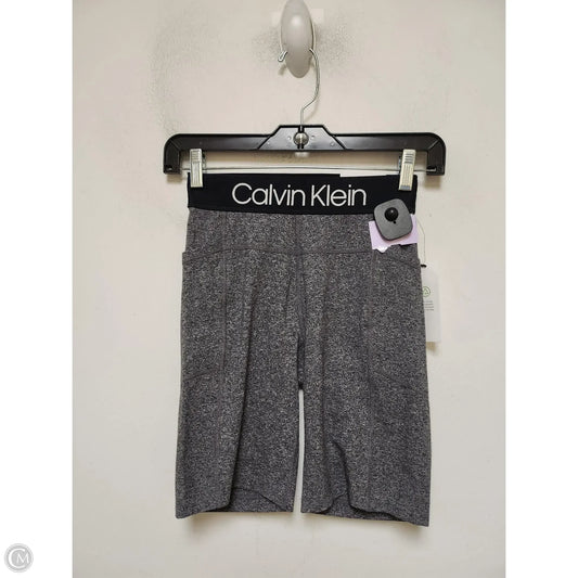 Athletic Shorts By Calvin Klein In Grey, Size: Xs