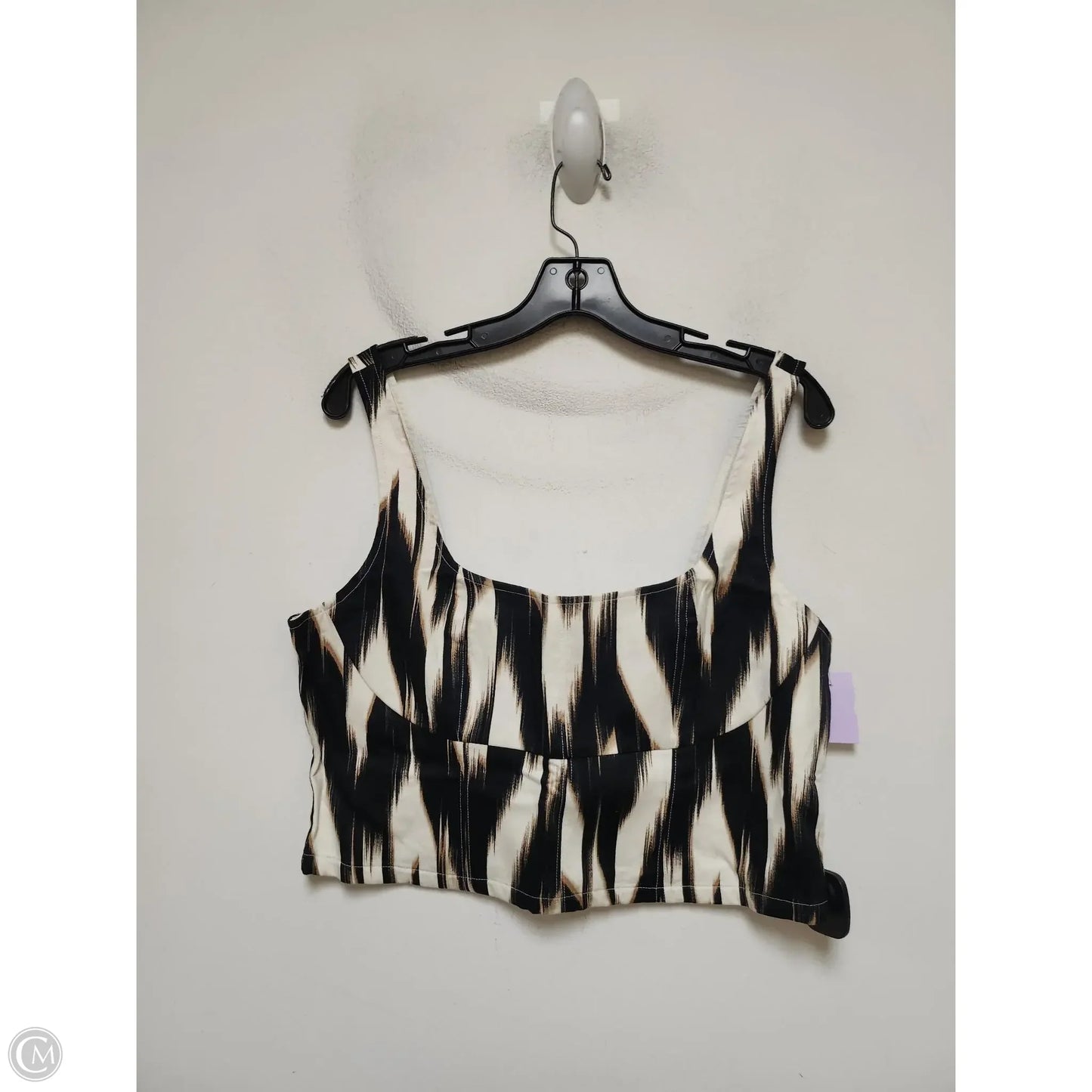Top Sleeveless By Banana Republic In Black & Tan, Size: L