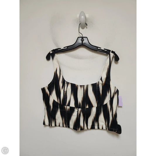 Top Sleeveless By Banana Republic In Black & Tan, Size: L