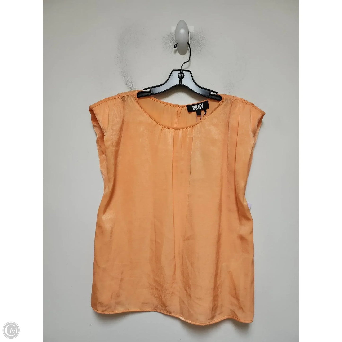 Top Sleeveless By Dkny In Orange, Size: M