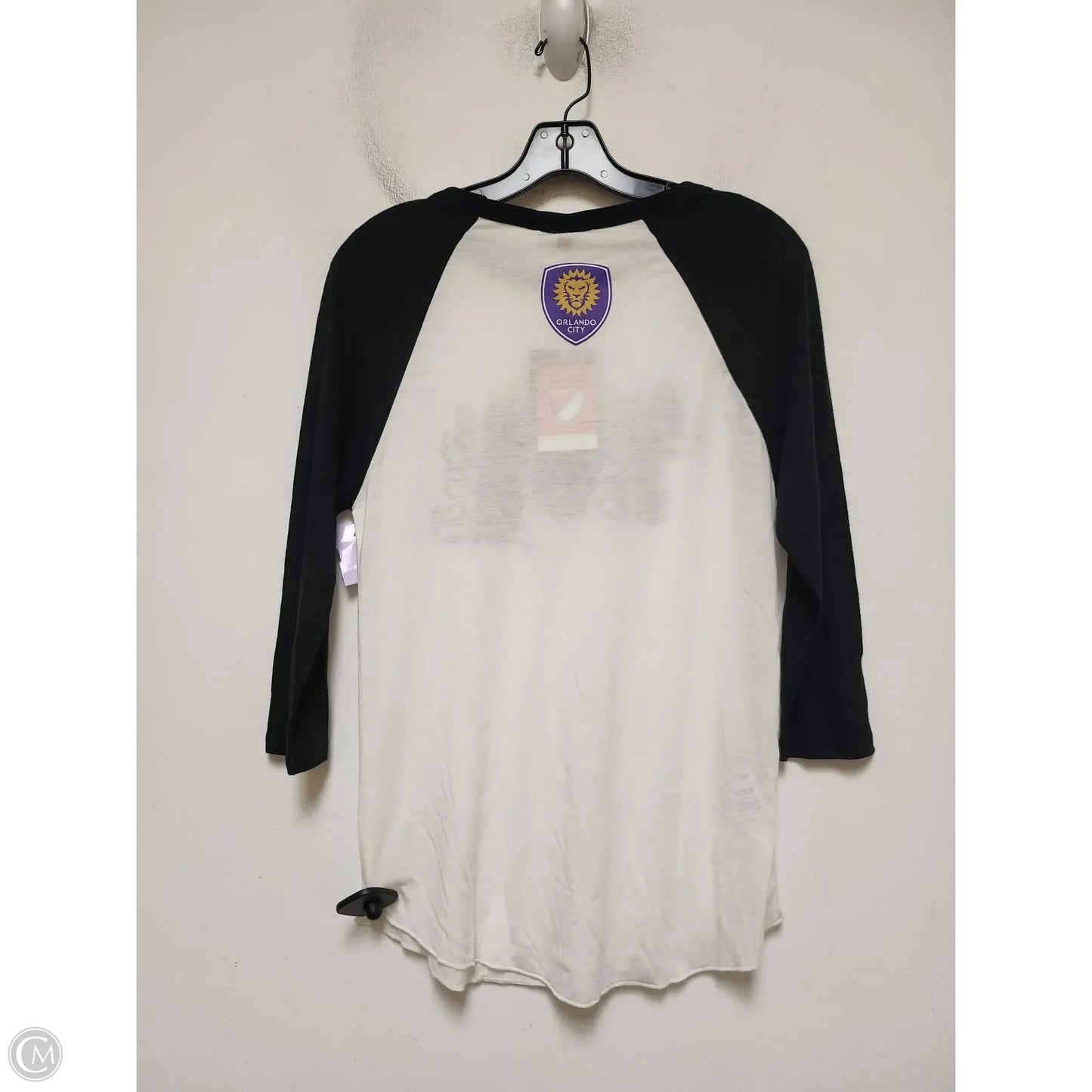 Athletic Top Long Sleeve Crewneck By Clothes Mentor In Black & White, Size: S