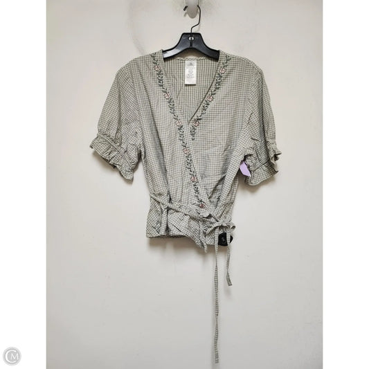 Top Short Sleeve By Disney Store In Plaid Pattern, Size: Xl