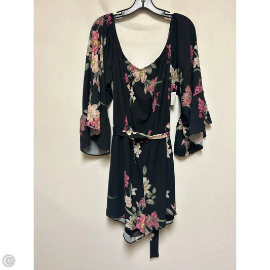 Romper By City Chic In Floral Print, Size: 2x