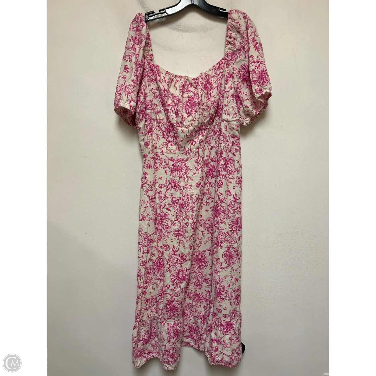 Dress Casual Midi By London Times In Floral Print, Size: 2x