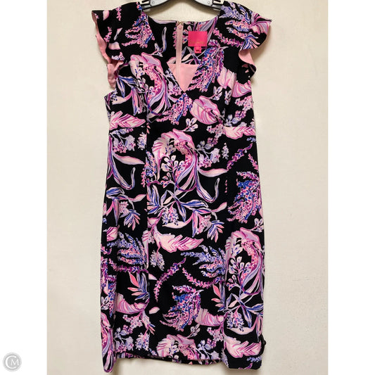 Dress Designer By Lilly Pulitzer In Black & Purple, Size: 16