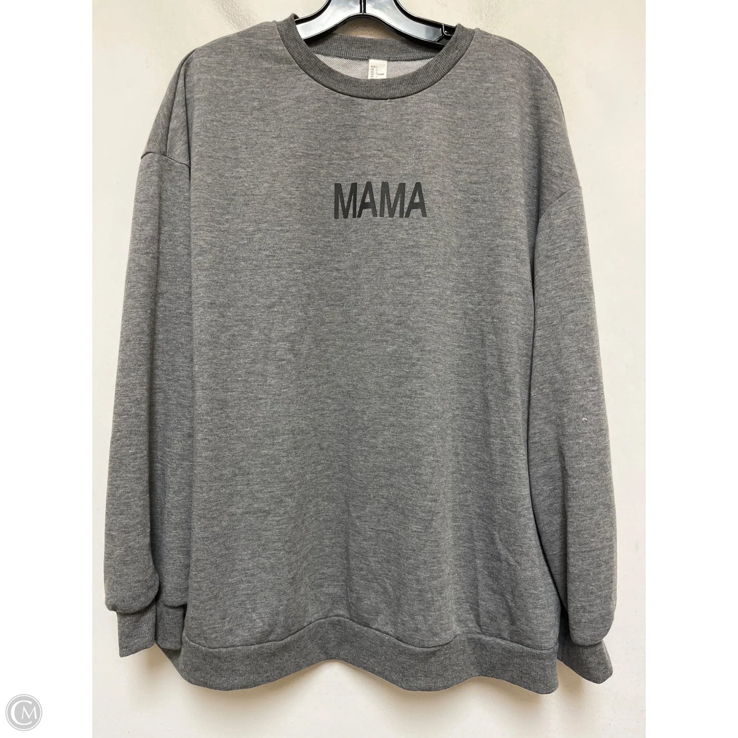 Sweatshirt Crewneck By Clothes Mentor In Grey, Size: L