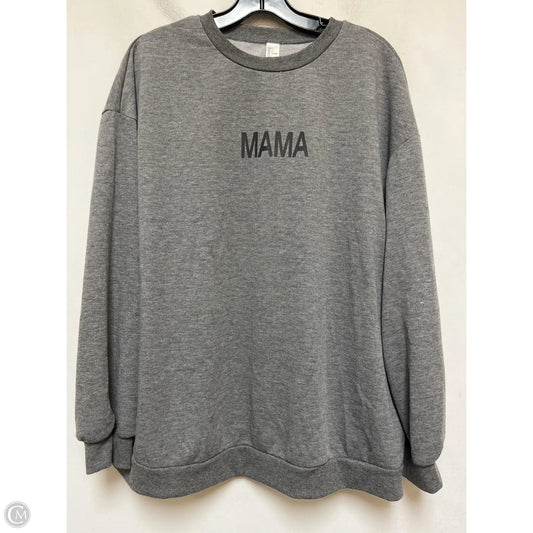 Sweatshirt Crewneck By Clothes Mentor In Grey, Size: L