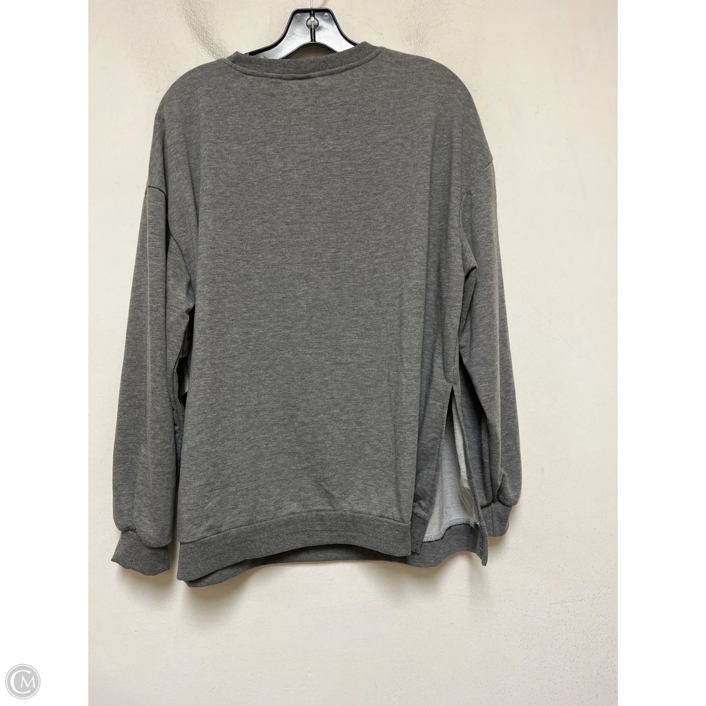 Sweatshirt Crewneck By Clothes Mentor In Grey, Size: L