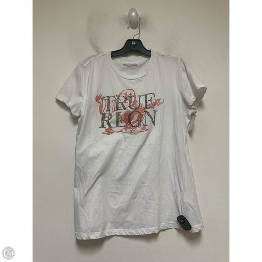 Top Short Sleeve Basic By True Religion In White, Size: 2x