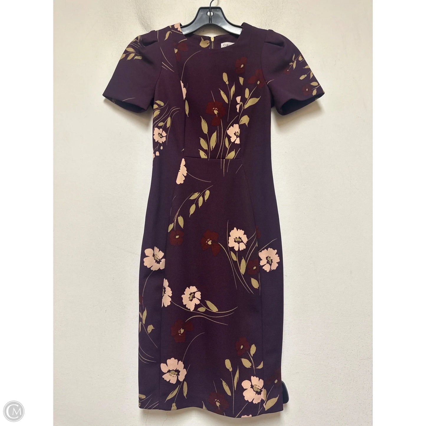 Dress Casual Short By Calvin Klein In Purple, Size: Xsp