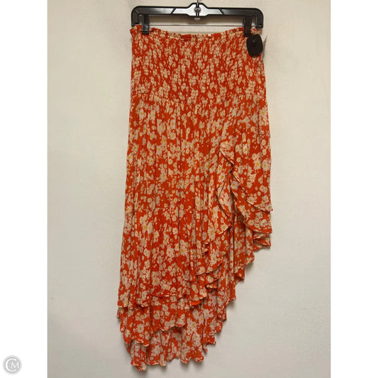 Skirt Midi By Free People In Orange & Yellow, Size: 8