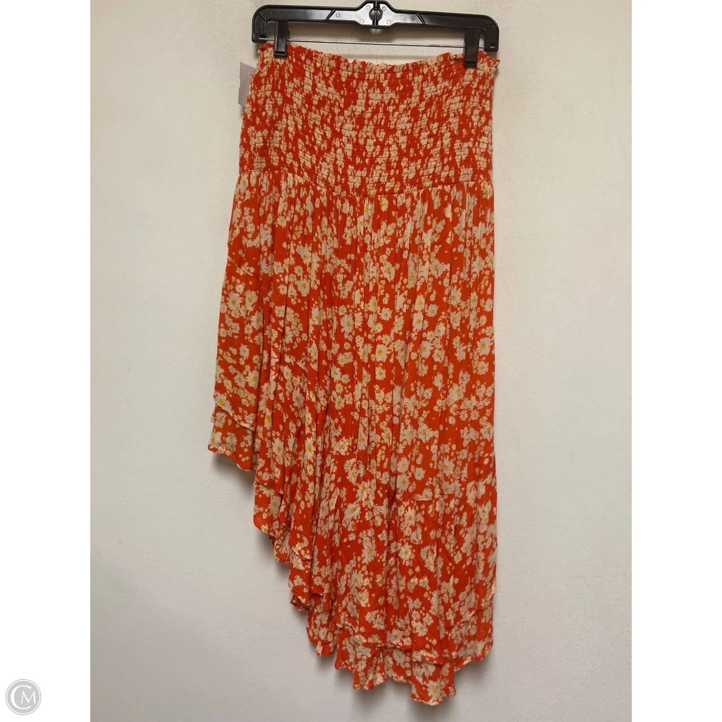 Skirt Midi By Free People In Orange & Yellow, Size: 8