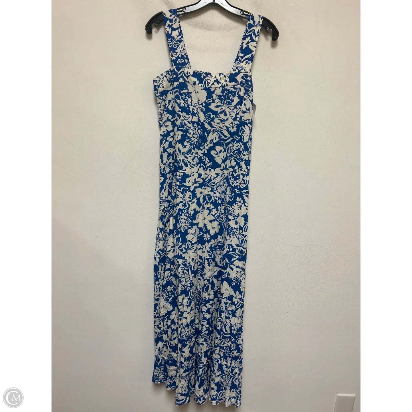 Dress Casual Maxi By Vince Camuto In Blue & White, Size: S