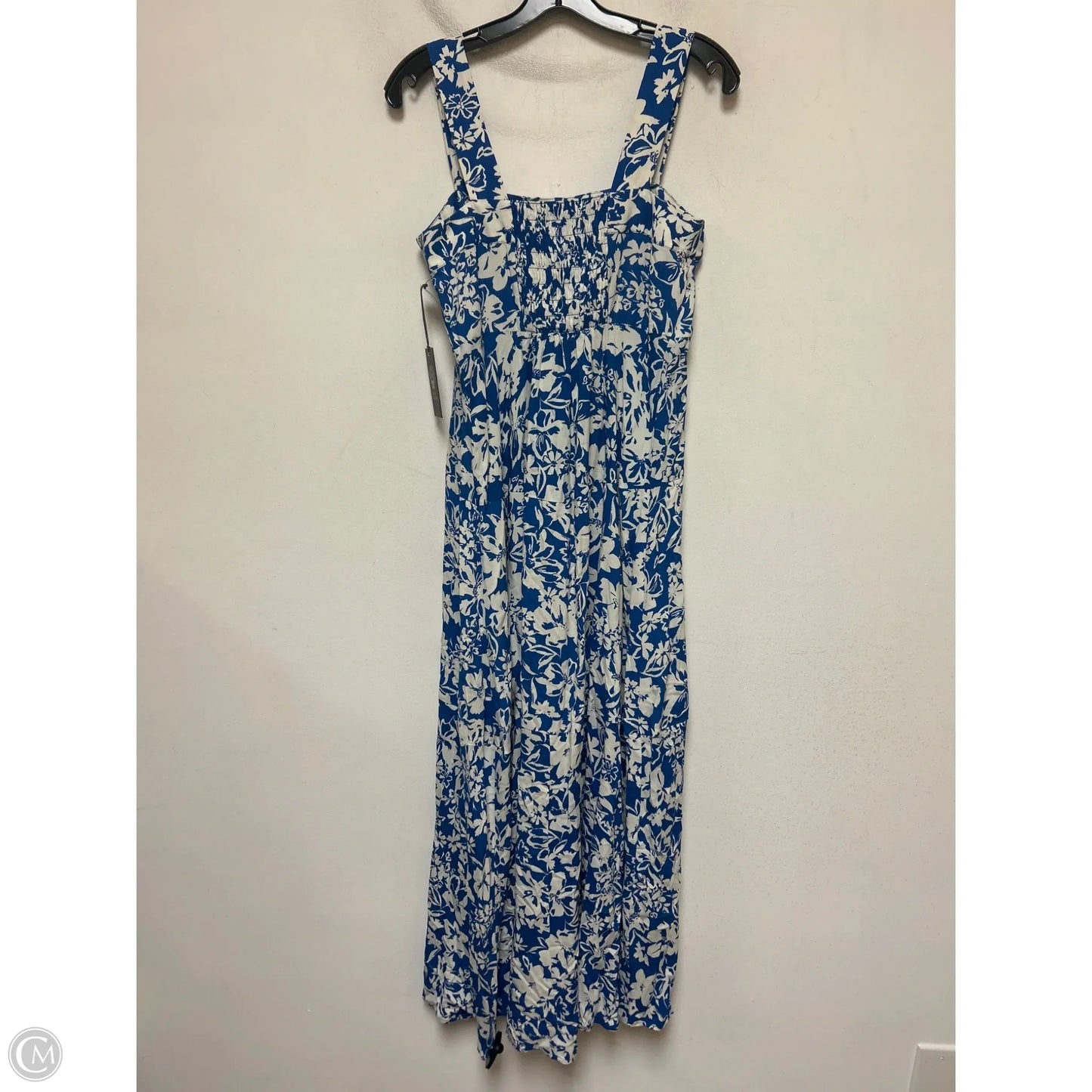 Dress Casual Maxi By Vince Camuto In Blue & White, Size: S