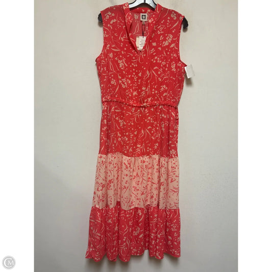 Dress Casual Midi By Anne Klein In Coral, Size: L