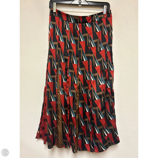 Skirt Midi By Zara Women In Black & Red, Size: 8