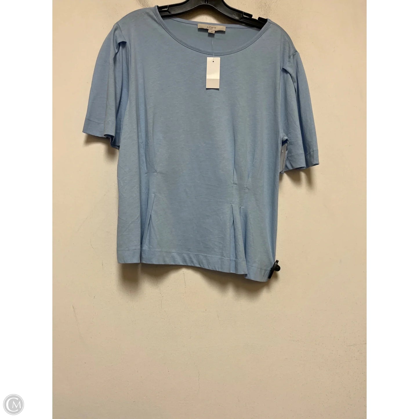 Top Short Sleeve Basic By Loft In Blue, Size: M