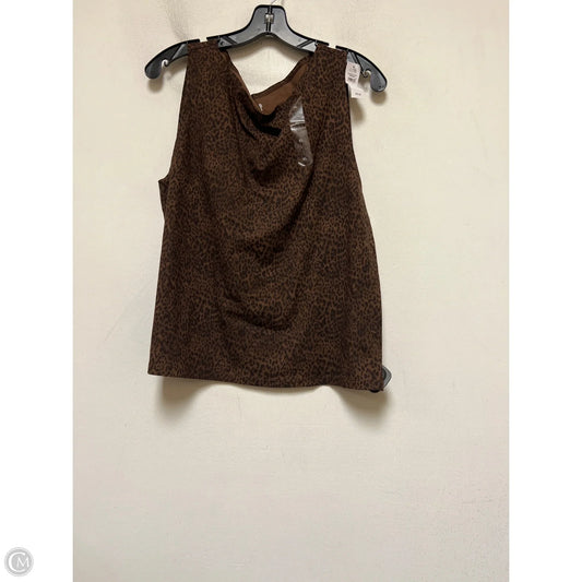 Top Sleeveless Basic By Gap In Leopard Print, Size: Xl
