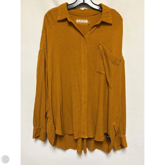 Top Long Sleeve By We The Free In Yellow, Size: M
