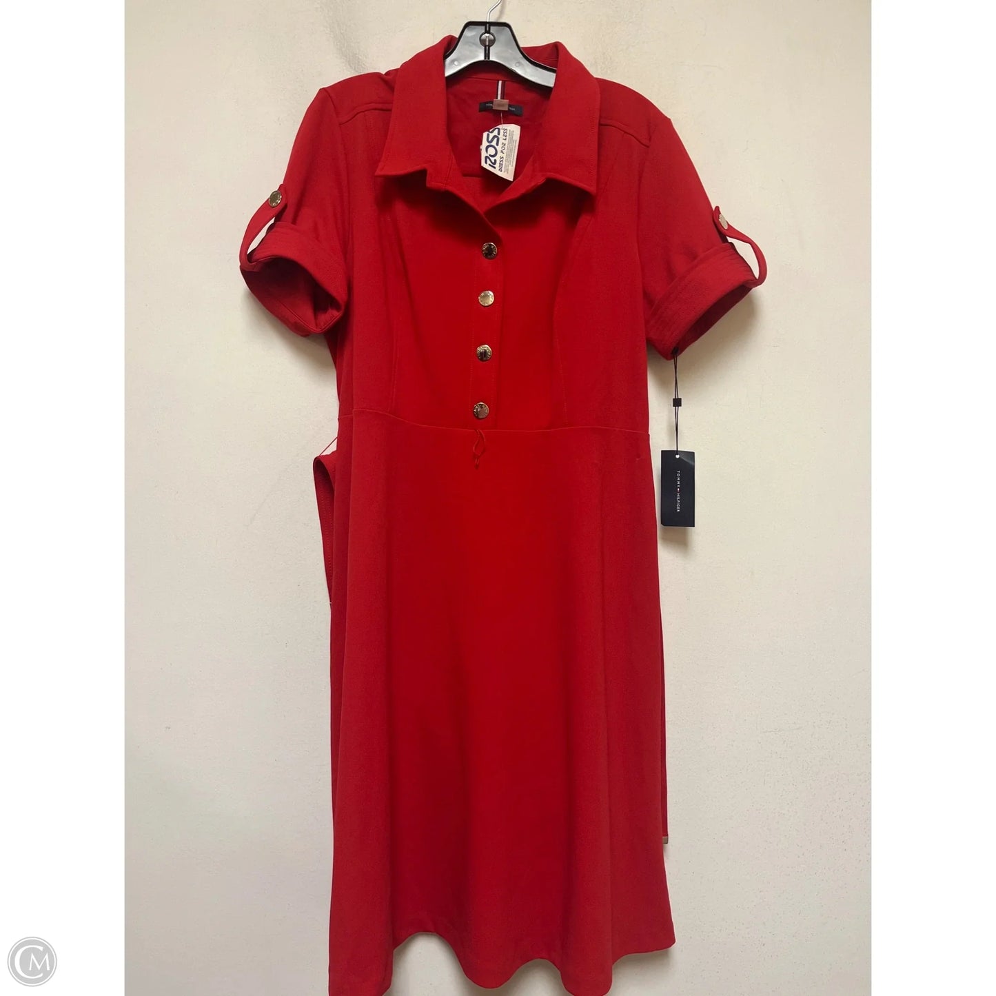 Dress Casual Midi By Tommy Hilfiger In Red, Size: Xl