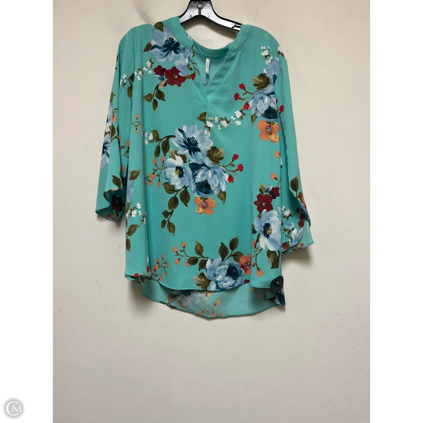 Top Long Sleeve By Clothes Mentor In Floral Print, Size: 2x