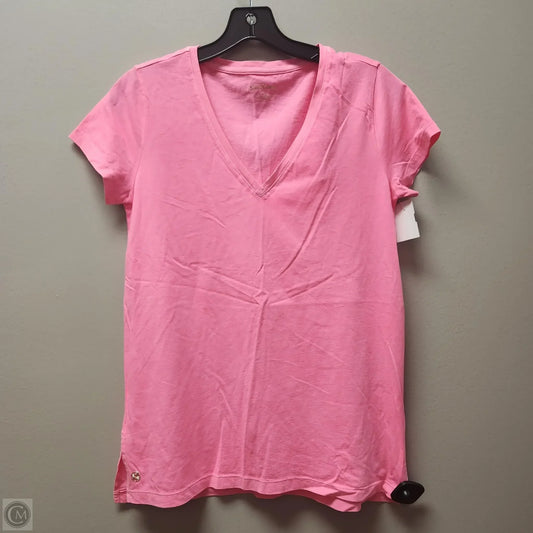 Top Short Sleeve Designer By Lilly Pulitzer In Pink, Size: Xs
