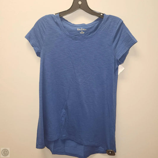 Top Short Sleeve Designer By Lilly Pulitzer In Blue, Size: Xs