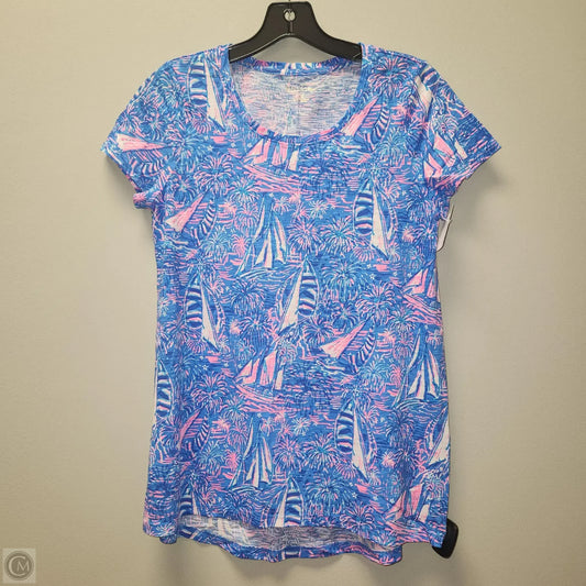 Top Short Sleeve Designer By Lilly Pulitzer In Blue, Size: Xs