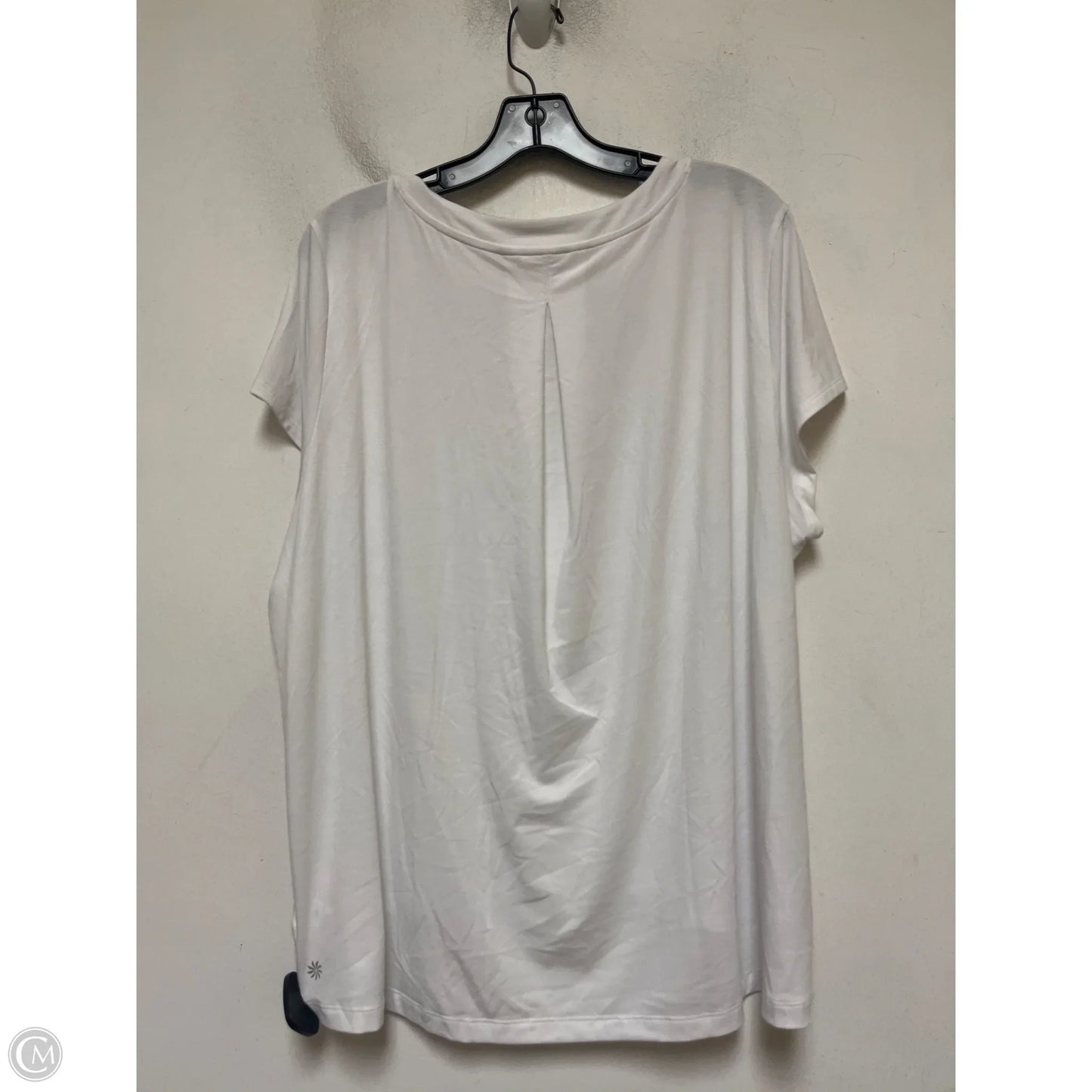 Athletic Top Short Sleeve By Athleta In White, Size: L